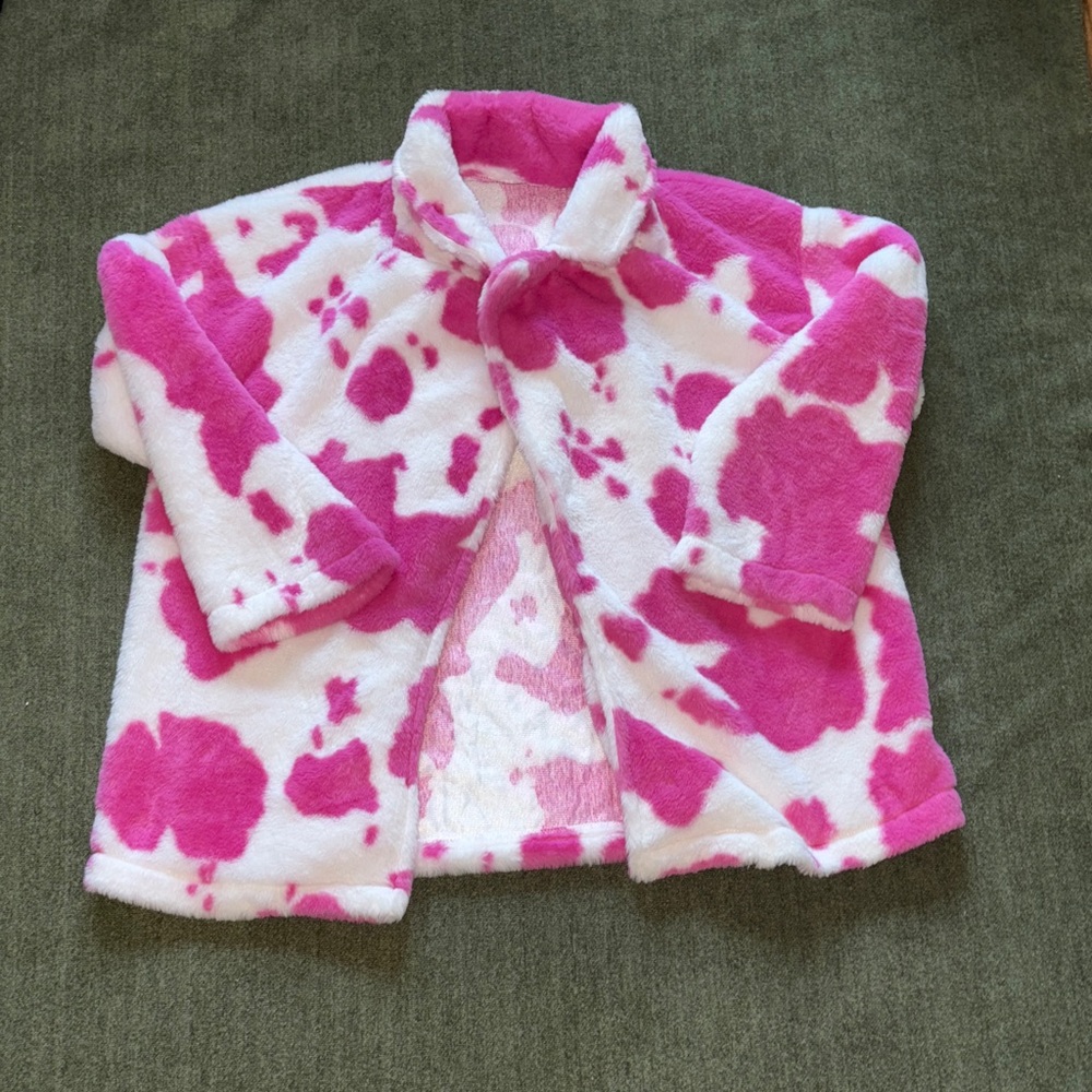 Pink and White Fleece Jacket